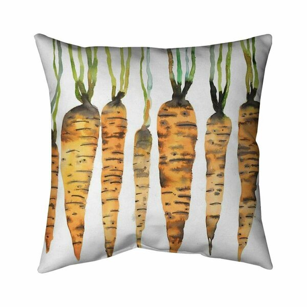 Begin Home Decor 20 x 20 in. Watercolor Carrots-Double Sided Print Indoor Pillow 5541-2020-GA106